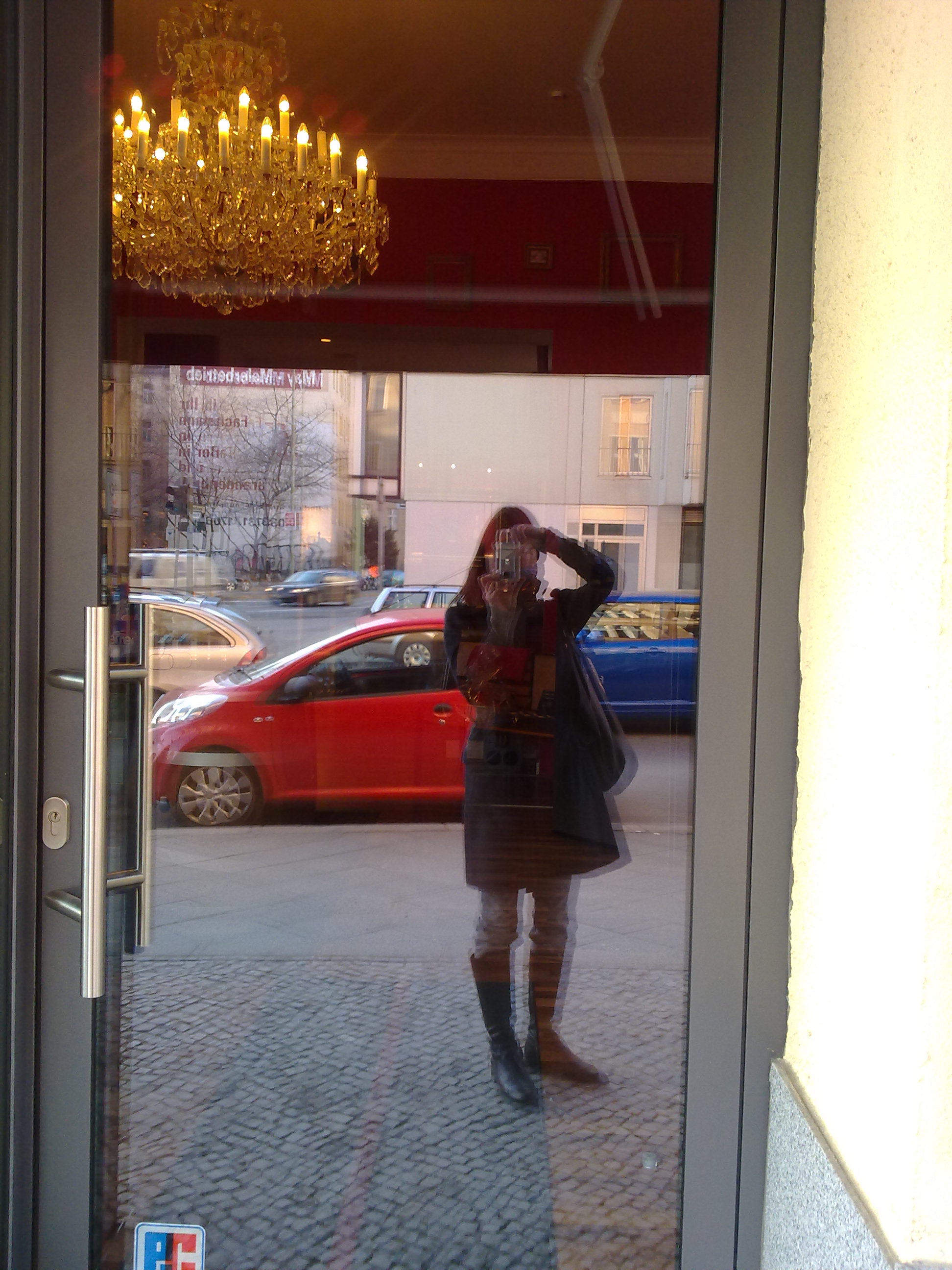 Selfie de M. caminando por Charlottenburg