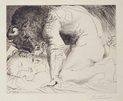 Picasso - Minotauro acariciando a una mujer dormida